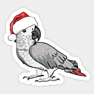 Christmas Parrot Sticker